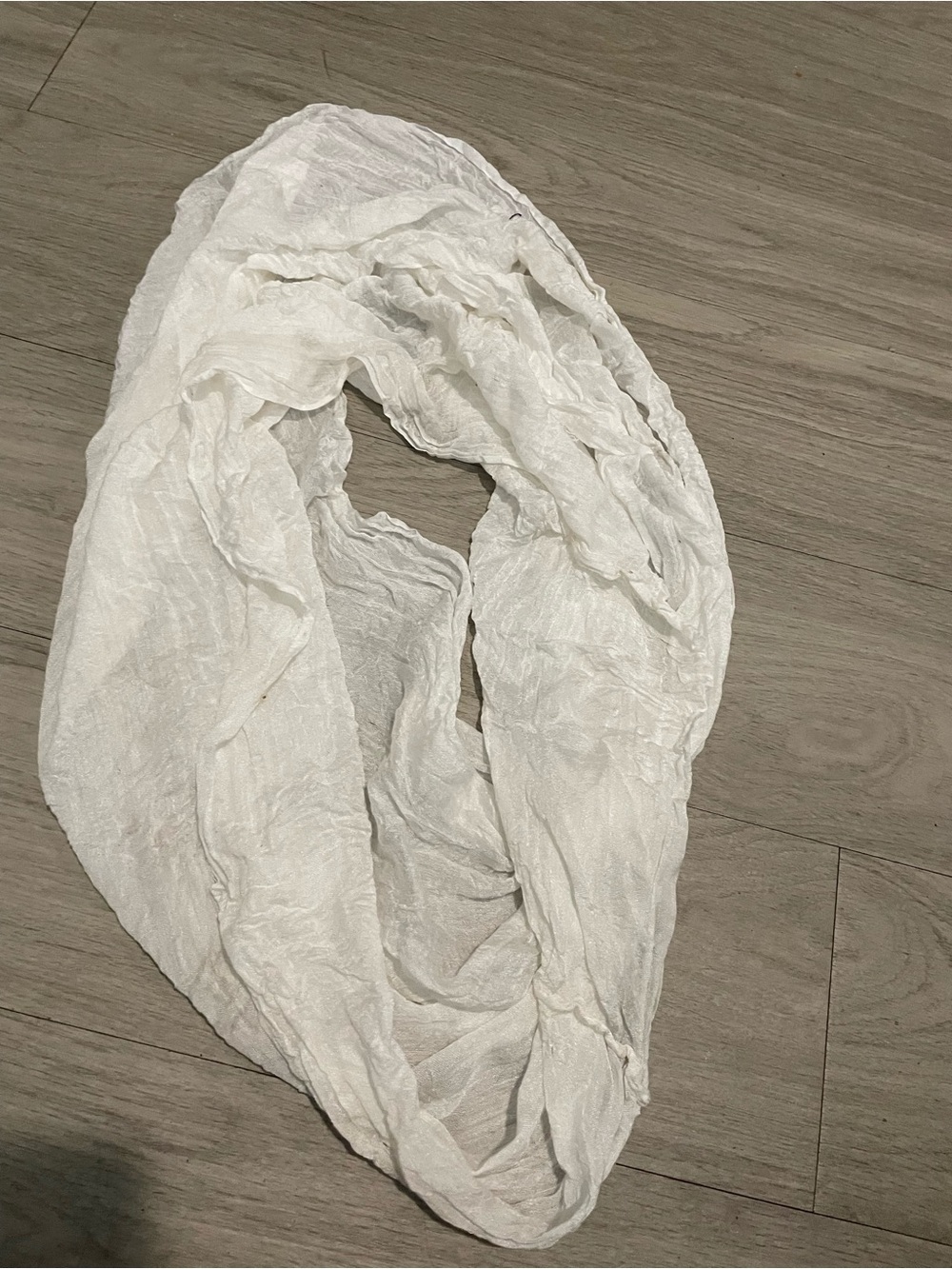 Lightweight White Infinity Scarf - Versatile Women's Accessory